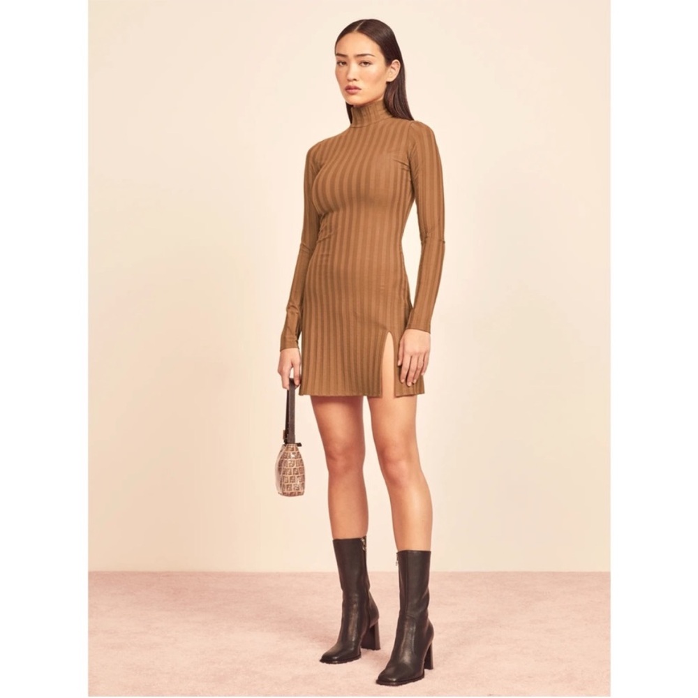 NWT Reformation Turtleneck Mini Sweater Dress Size XXS